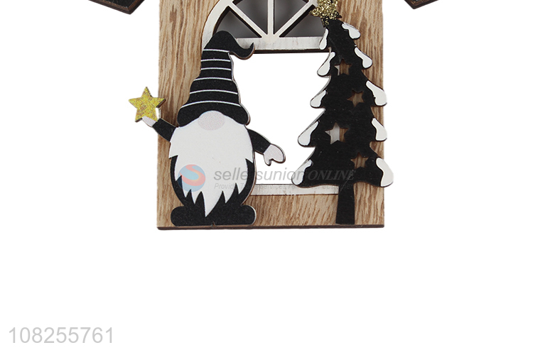 China imports wooden house slice Christmas party hanging ornament