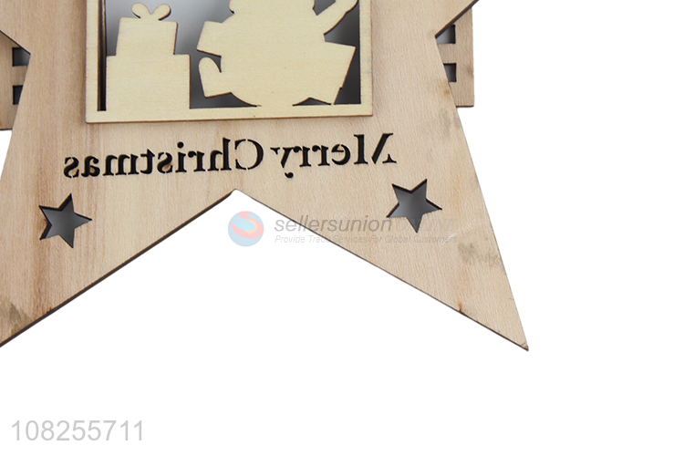 Wholesale Christmas tree wall hanging wooden ornament party decoration