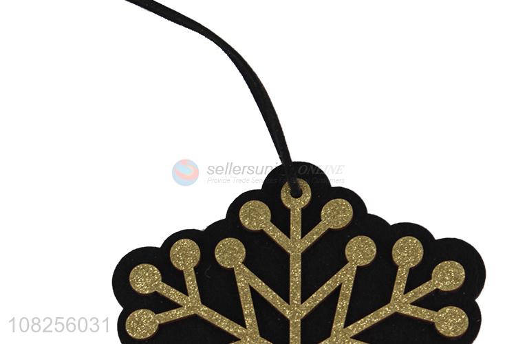 Recent design hanging wooden snowflake slice Christmas ornaments