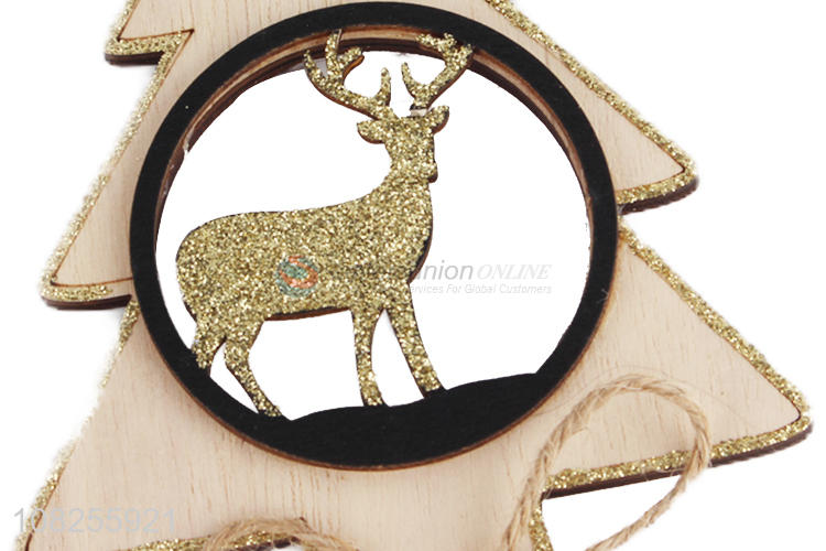 Popular product Christmas hanging ornaments rustic wooden cutout