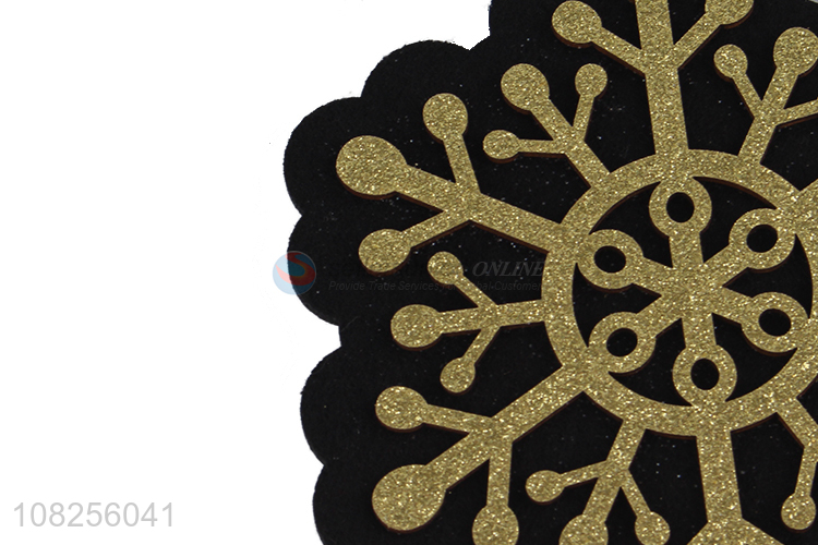 Popular product Christmas decor wooden snowflake slice wooden craft