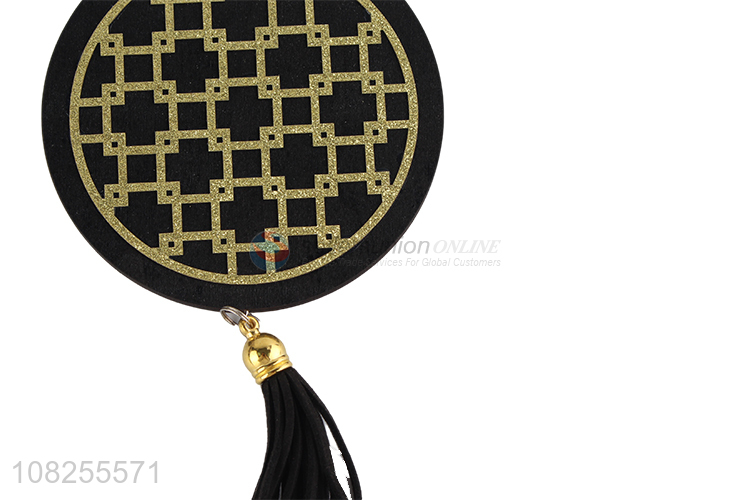 China supplier wooden tassel pendant Christmas tree hanging decoration