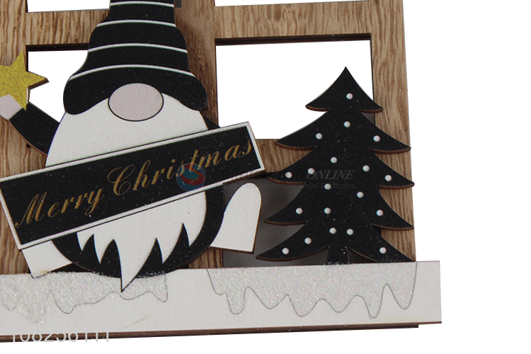 Factory price Christmas tree ornaments wall hanging wooden decoration