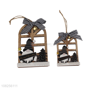 Factory price Christmas tree ornaments wall hanging wooden decoration