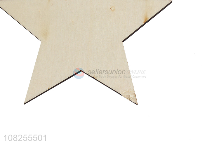 Best selling wooden star ornament Christmas wood hanging decoration