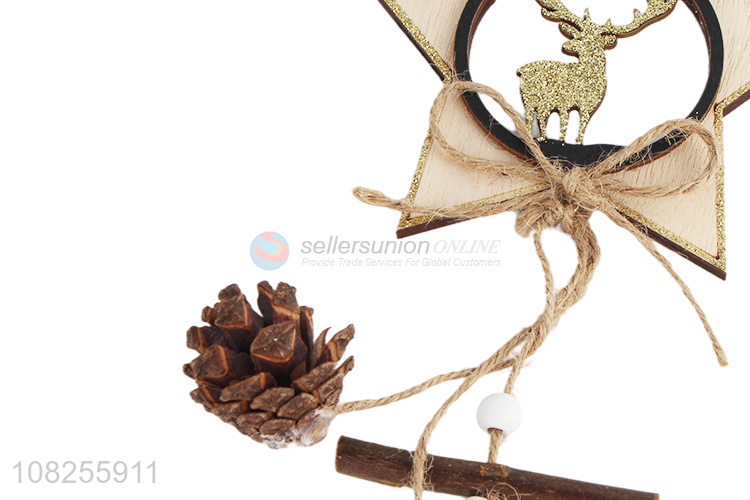 Recent design wall hanging decoration Christmas wooden ornaments