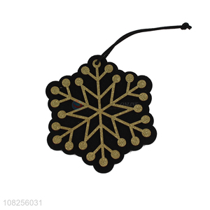 Recent design hanging wooden snowflake slice Christmas ornaments