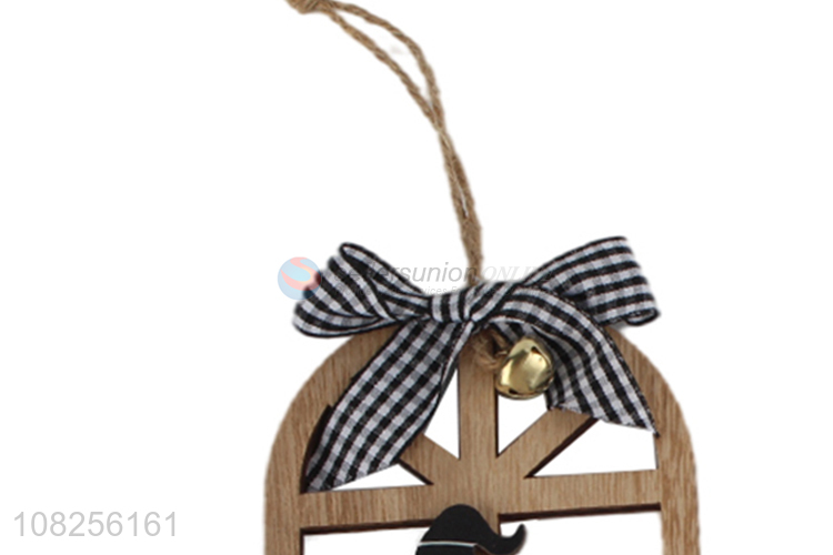 Wholesale wooden gnome ornament wall hanging decoration for Christmas