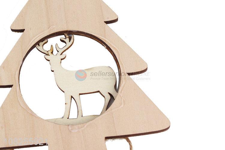 Popular product Christmas hanging ornaments rustic wooden cutout