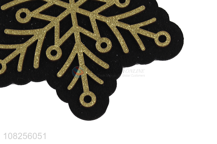 China supplier wooden snowflake slice Christmas tree home decoration