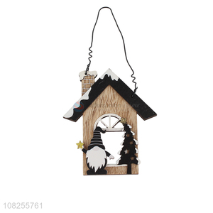 China imports wooden house slice Christmas party hanging ornament