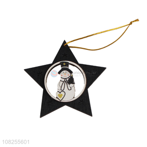 New arrival laser cutting Christmas tree hanging wooden ornaments