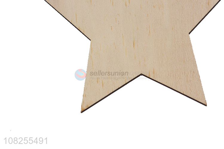 Good price Christmas tree decoration wooden star hanging ornaments