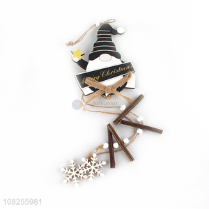 Wholesale Christmas wooden ornament hanging wood craft party decor