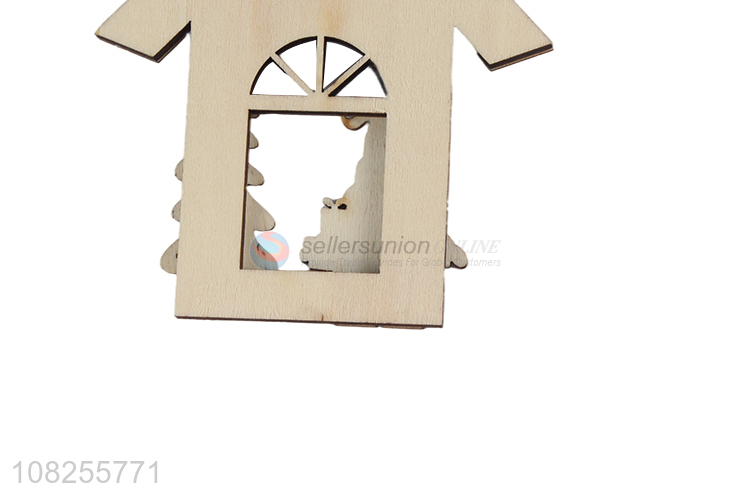 High quality wooden house slice Christmas tree hanging decoration