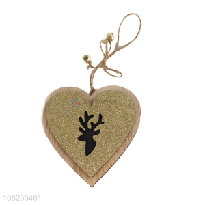 New arrival wooden heart pendants hanging ornament Christmas decor