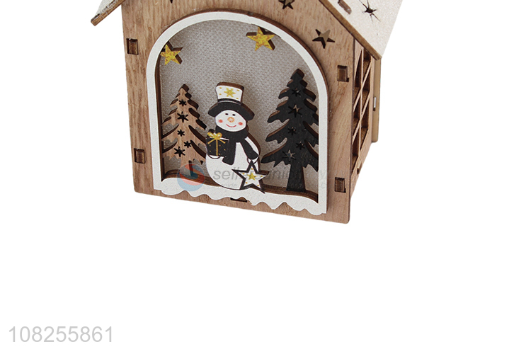 Best selling wooden house ornament Christmas tree farhouse decoration