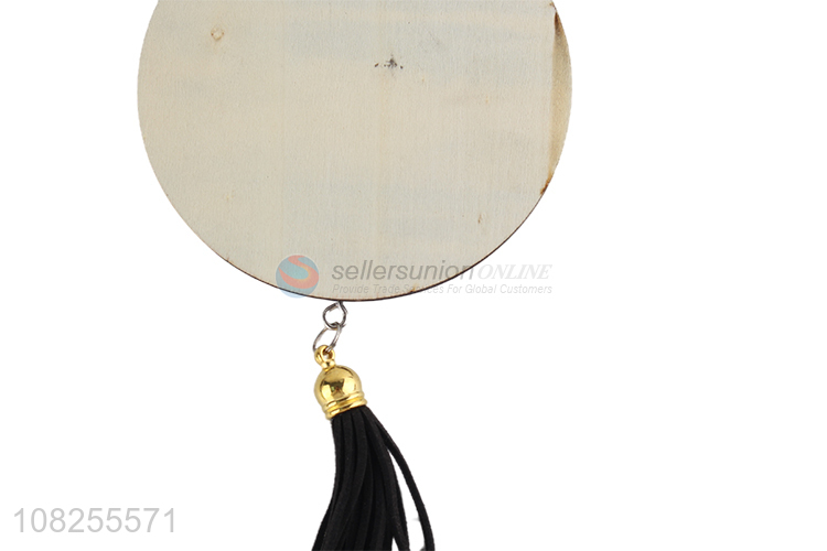 China supplier wooden tassel pendant Christmas tree hanging decoration