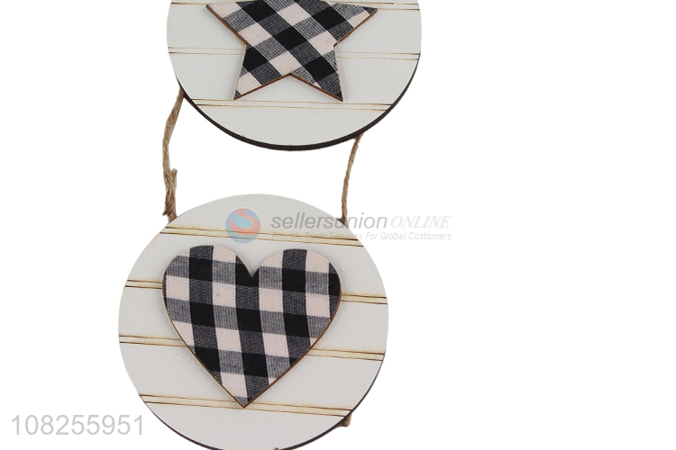 Wholesale wooden hanging ornament Christmas party wall decoration