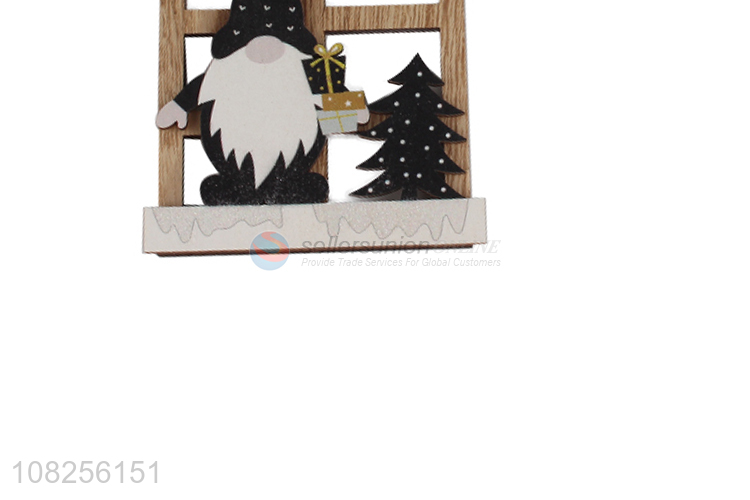 Recent design hanging wooden gnome decoration Christmas decoration