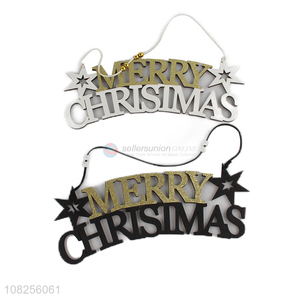 Hot selling hanging wooden Christmas sign for front door wall decor