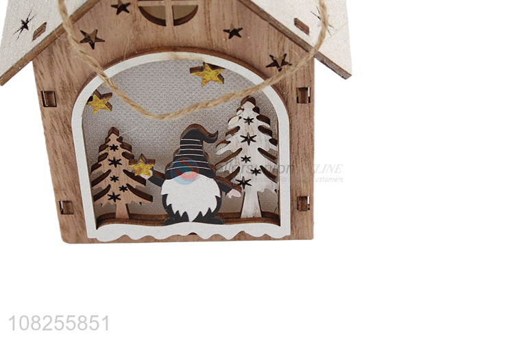 Good price wooden house hanging ornament farmhouse Christmas decor