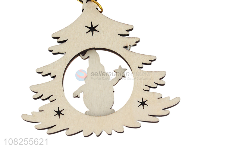 Best selling Christmas tree hanging wood ornaments holiday decorations