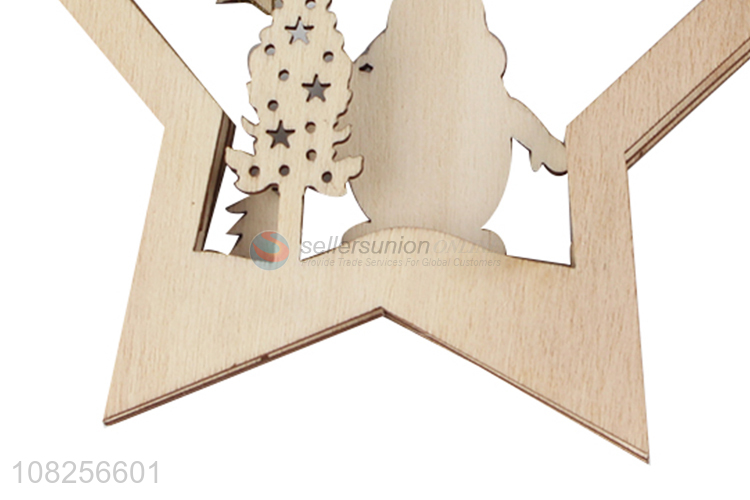China wholesale wooden pendant christmas party decoration