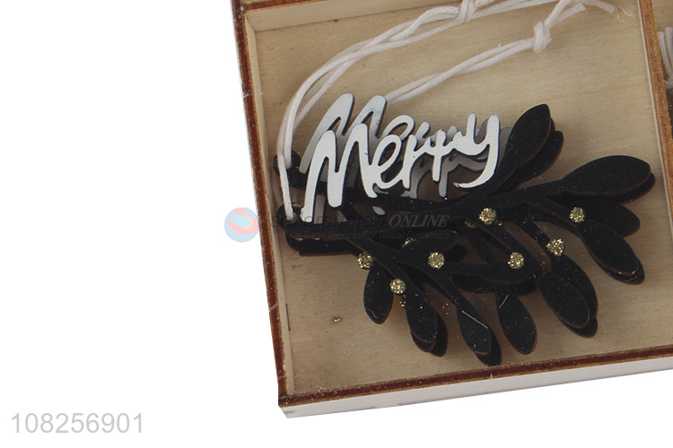 China supplier christmas ornaments wooden party sign