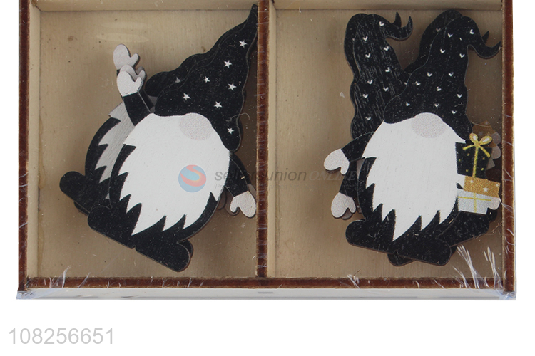 Yiwu supplier wooden santa claus ornament for christmas