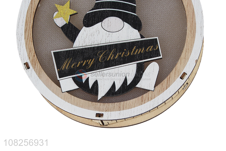 Hot sale cartoon christmas decoration wooden brand