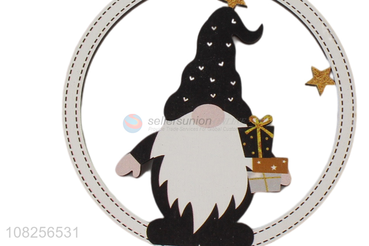 Good quality creative wood carving santa claus pendant