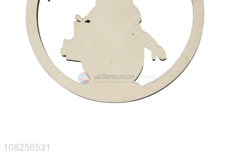 Good quality creative wood carving santa claus pendant