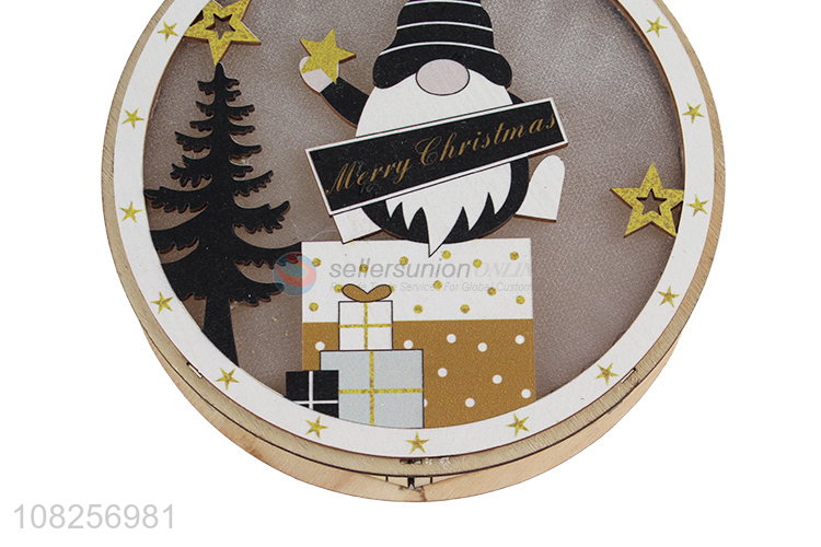 Low price wholesale wooden pendant christmas party ornament