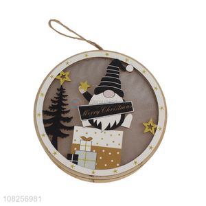 Low price wholesale wooden pendant christmas party ornament