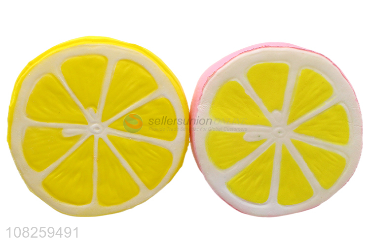 Low price stress relief lemon squeeze toy slow rebound toy