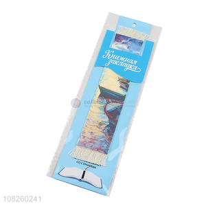 New arrival laminated book markers oil painting reading bookmarks