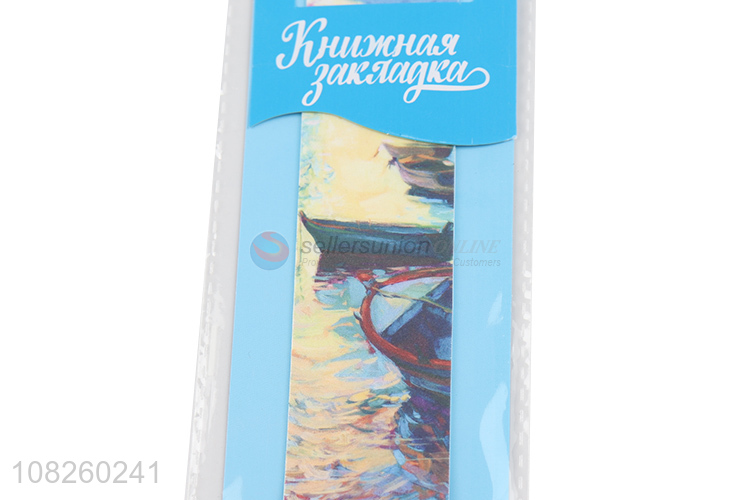 New arrival laminated book markers oil painting reading bookmarks