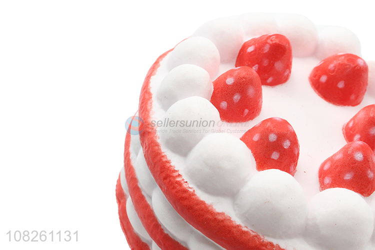 Wholesale price simulation strawberry cake baby vent toys