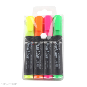 Yiwu market 4 color highlighters creative handaccount pen