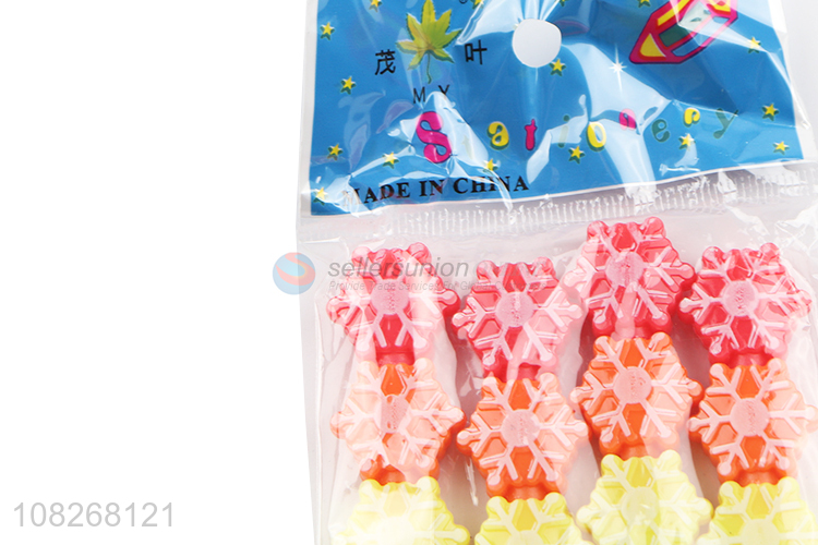 Custom Snowflake Shape Building Block Non-Sharpening Pencil
