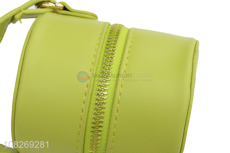 High quality mini cylindrical lipstick bag portable pu leather shoulder bag