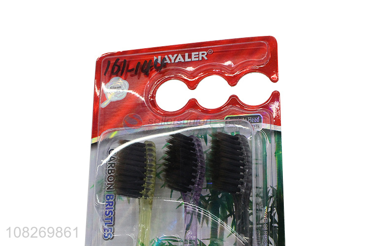 Wholesale from china 3pieces tooth protect adult toothbrush