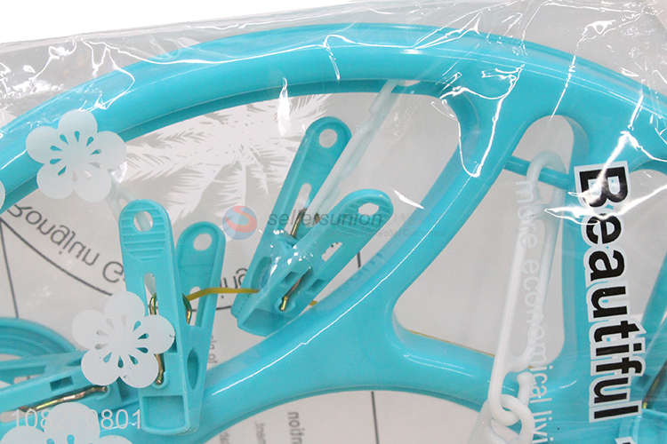 Best Quality Plastic Round Clothing Coat Hanger With 15 Pegs