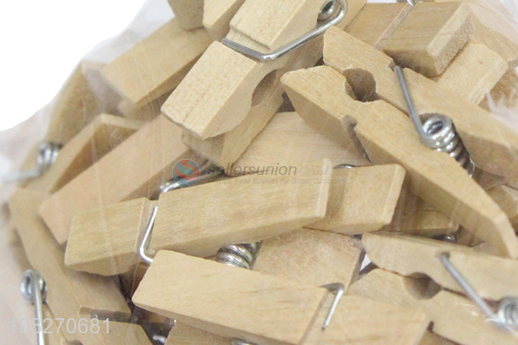 Custom 30 Pieces Wooden Clothespin Cheap Clothes Pegs Set