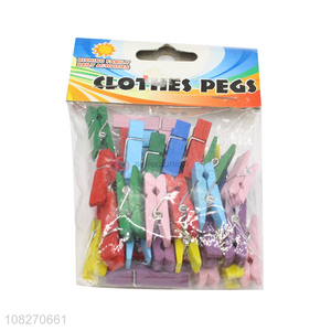 Hot Selling 30 Pieces Wooden Clothes Pegs Fashion Clothespin