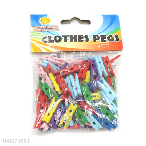 Good Sale 100 Pieces Wooden Clothespin Clothes Pegs Set