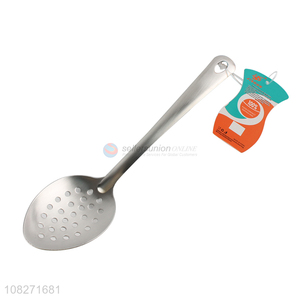 Online supply silver dinner spoon long handle colander