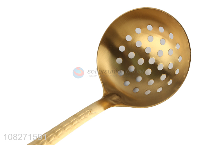 Wholesale fashion tableware kitchen stainless steel slotted ladle