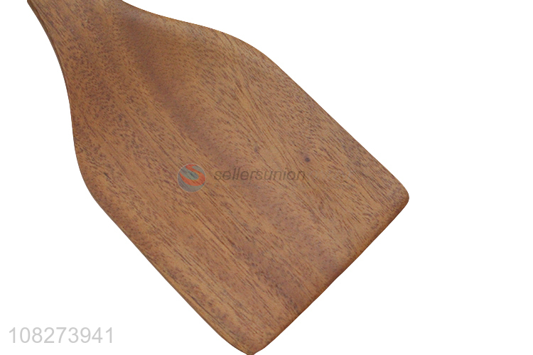 Wholesale mildewproof healthy long handle natural wooden cooking spatula